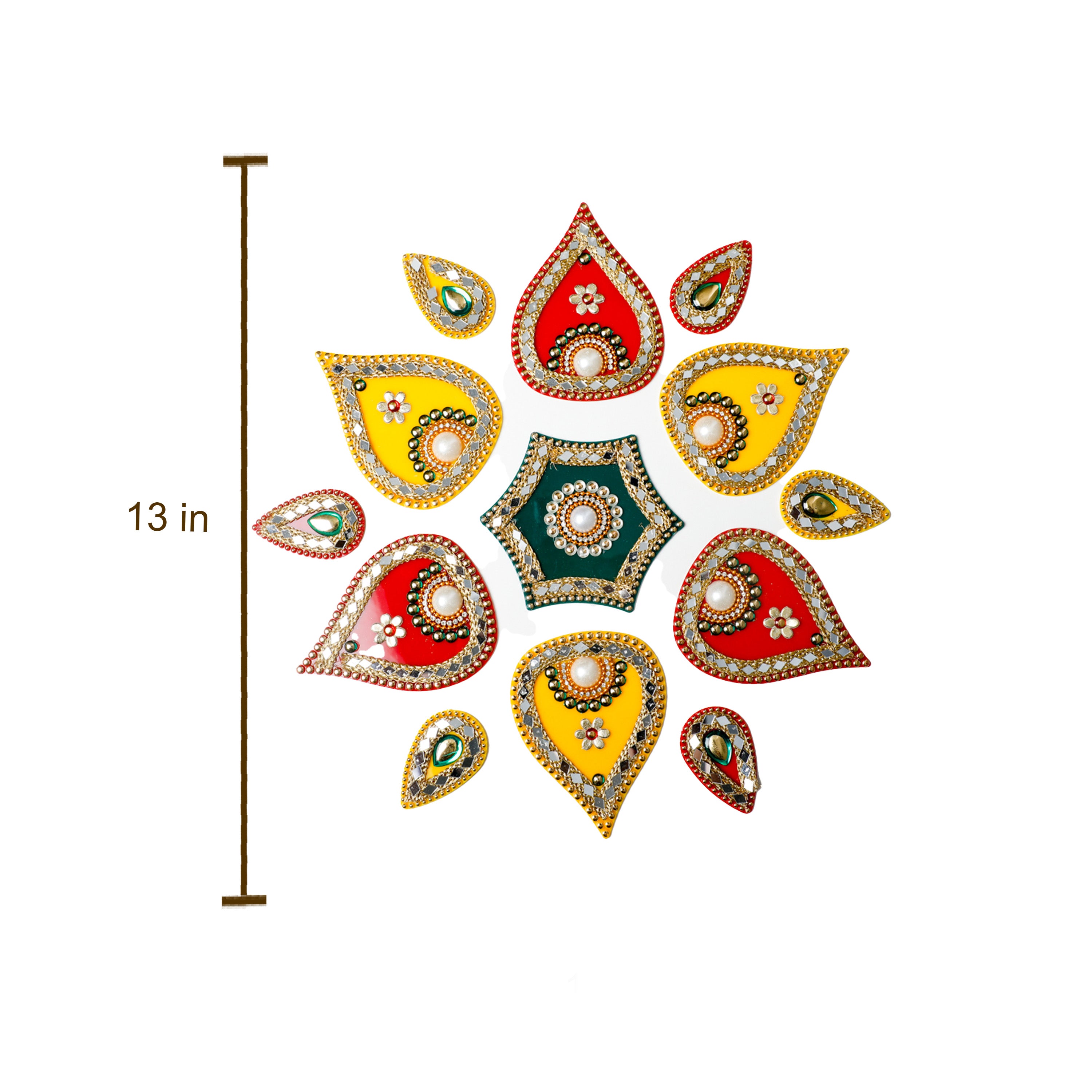 A contemporary take on the traditional rangoli